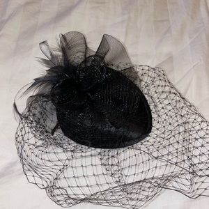 Black fascinator imported from England